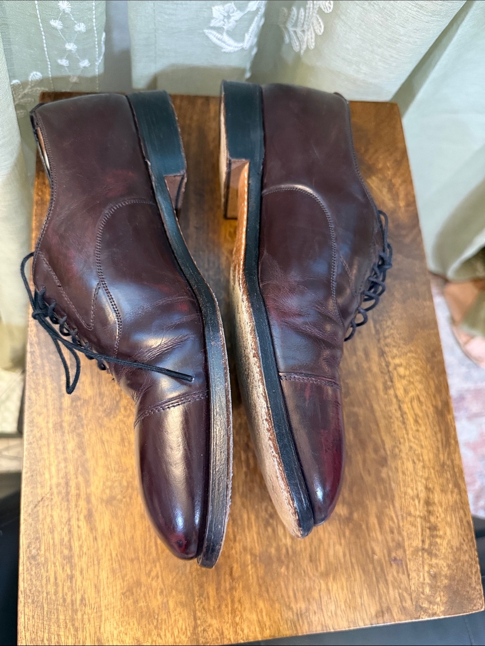 * Johnston & Murphy Optima chestnut brown leather oxford - Picture 4 of 7